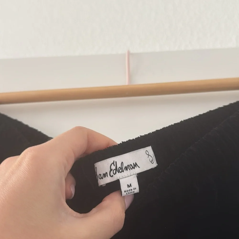 Sam Edelman Gracie lace trim detail velvet midi skirt new - Picture 3 of 5